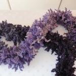 Ruffle Scarf, Hand Knitted..