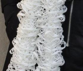 Fishnet Scarf, white