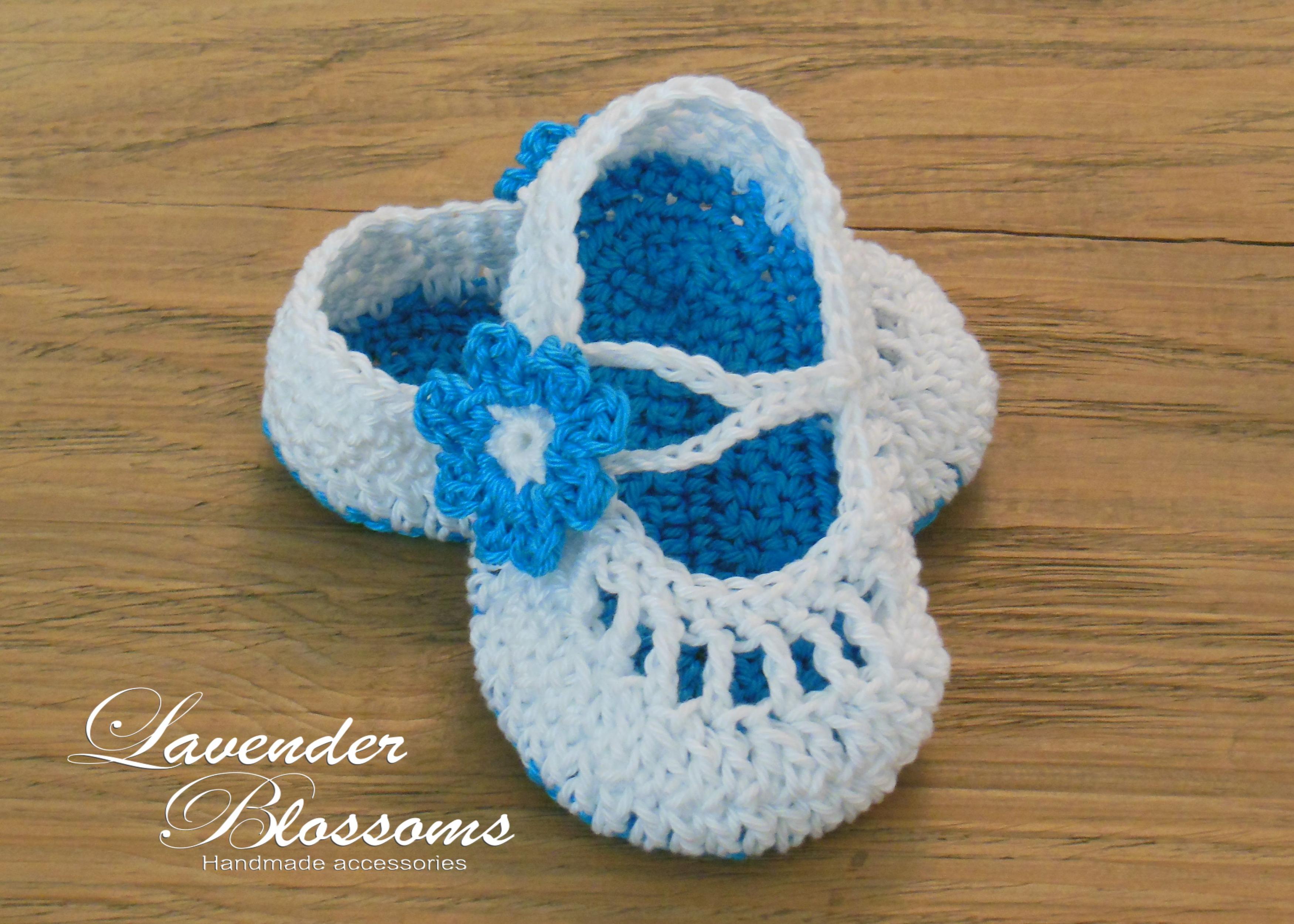Cotton Baby Shoes Mary Jane Shoes Crochet Newborn Shoes Baby Shoes on ...